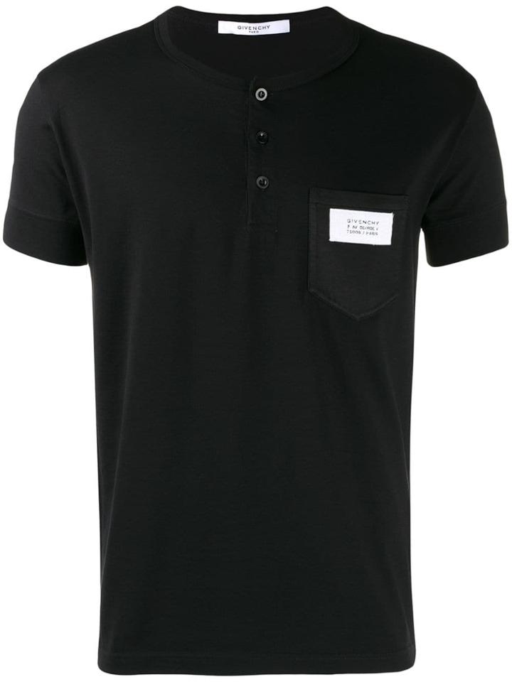 Givenchy Button Up T-shirt - Black