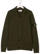 Stone Island Junior Teen Knitted Cardigan - Green