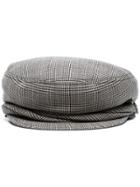 Maison Michel Grey Abby Silk Blend Hat