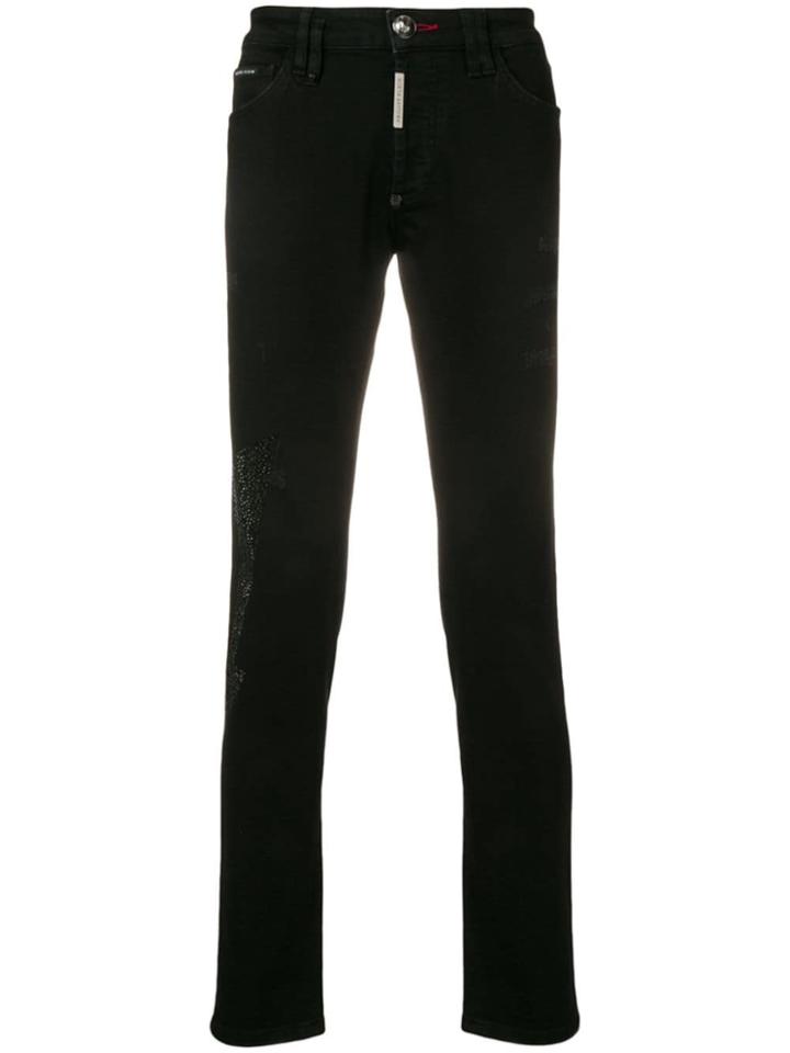 Philipp Plein Straight Cut Denim - Black