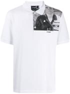 Raf Simons X Fred Perry Chest Print Polo Shirt - White