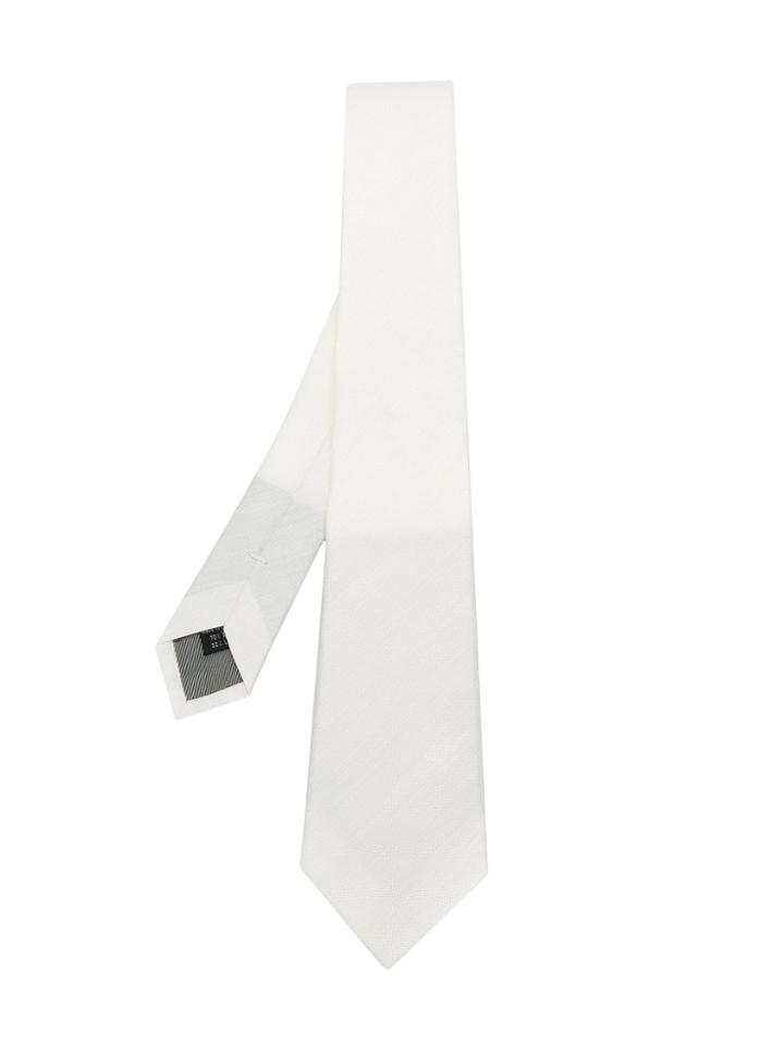 Dell'oglio Woven Tie - White