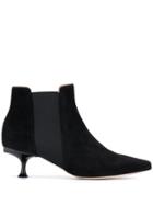 Sergio Rossi Pointed Toe Ankle Boots - Black