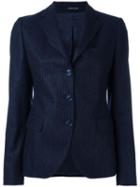 Tagliatore Three Button Blazer, Women's, Size: 48, Blue, Wool/cupro