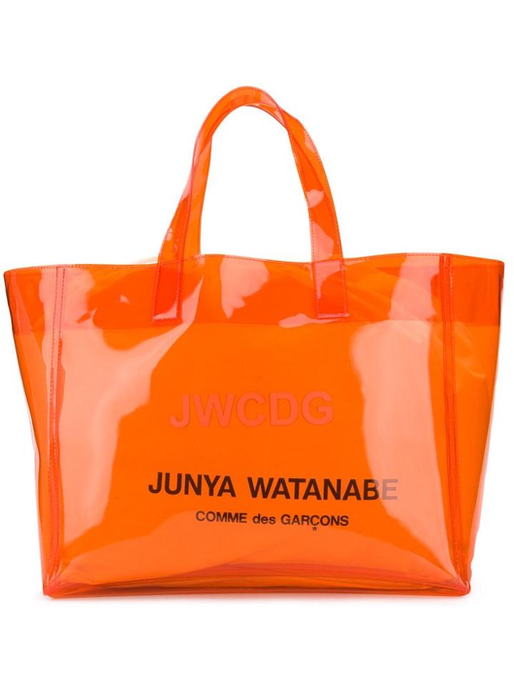 Junya Watanabe Large Logo Print Tote - Orange