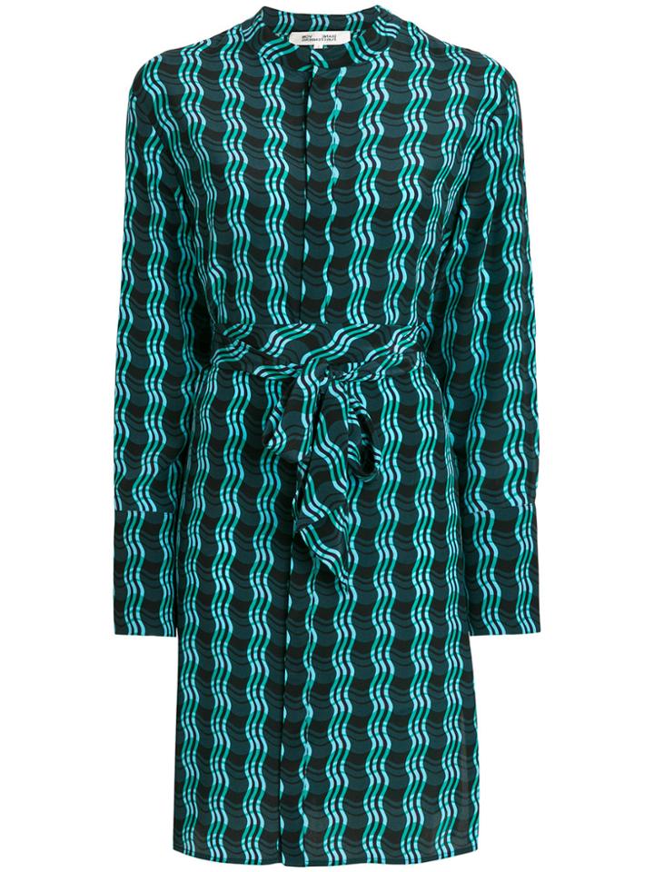 Dvf Diane Von Furstenberg Wavy Print Dress - Green