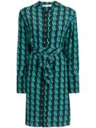 Dvf Diane Von Furstenberg Wavy Print Dress - Green