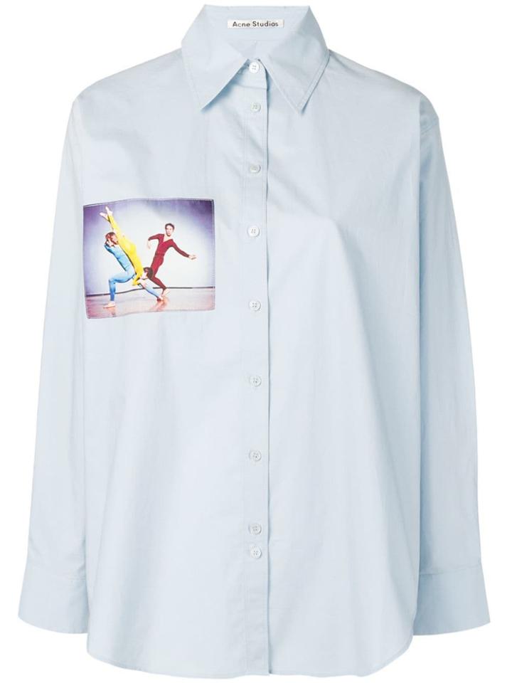 Acne Studios Printed Patch Shirt - Blue