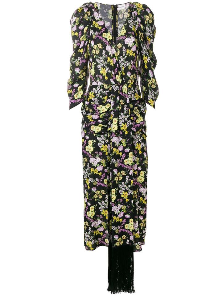 Magda Butrym Floral Print V-neck Dress - Black