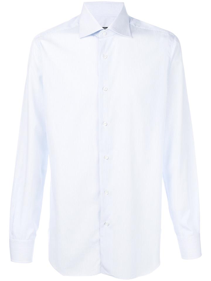 Barba Pin-stripe Fitted Shirt - White