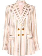Peter Pilotto Metallic Stripe Blazer - Pink
