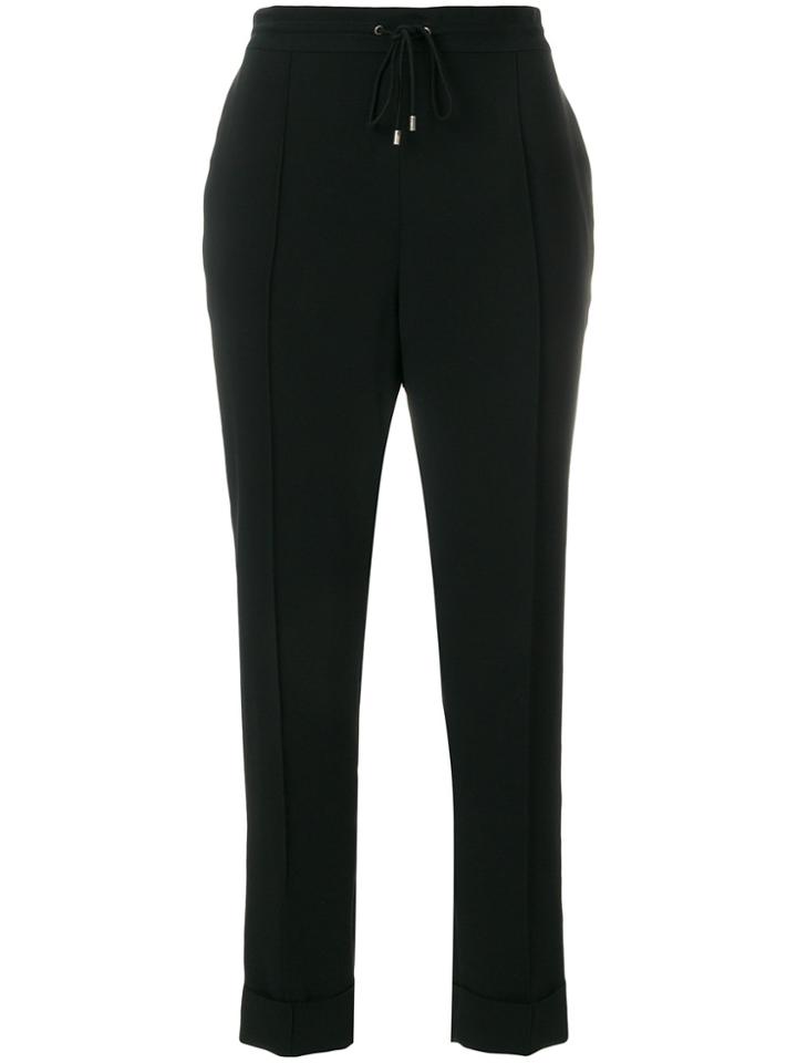 Kenzo Cropped Drawstring Trousers - Black