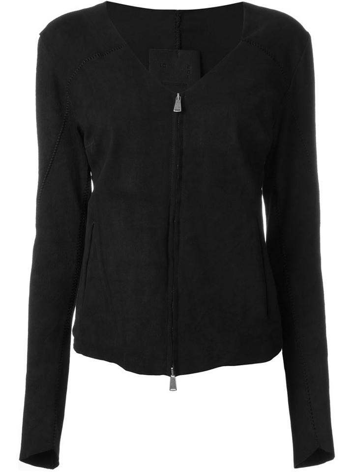 10sei0otto Trim Detail Zip Up Fitted Jacket