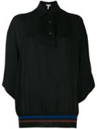 Loewe Ribbed Hem Polo Shirt - Black