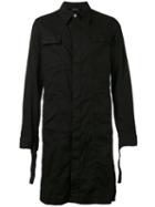Single Breasted Coat - Men - Cotton/linen/flax/spandex/elastane - S, Black, Cotton/linen/flax/spandex/elastane, Andrea Ya'aqov