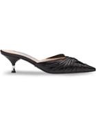 Prada Knot Pointed Mules - Black