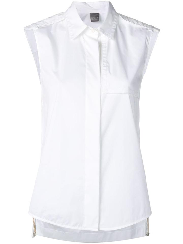 Lorena Antoniazzi Sleeveless Fitted Blouse - White