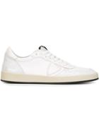 Philippe Model Logo Patch Sneakers, Men's, Size: 43, White, Cotton/leather/rubber