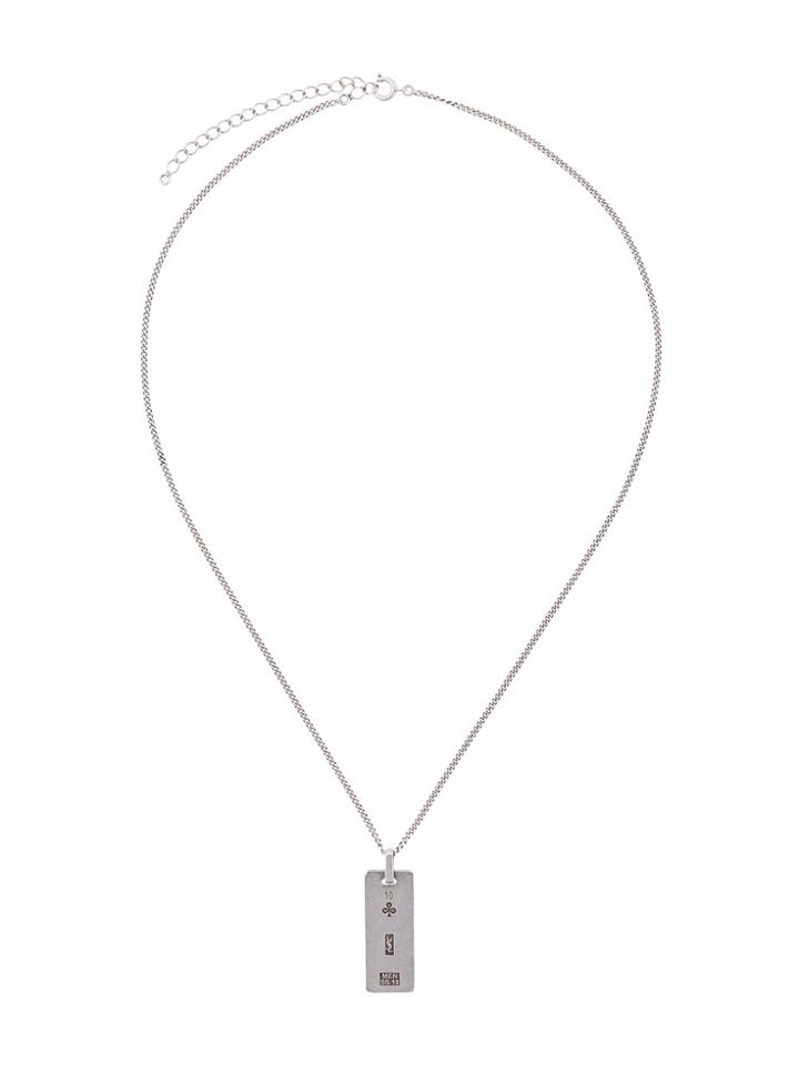 Saint Laurent Necklace With Engraved Plaque - Metallic