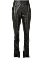 Courrèges Slit Leg Cropped Trousers - Black