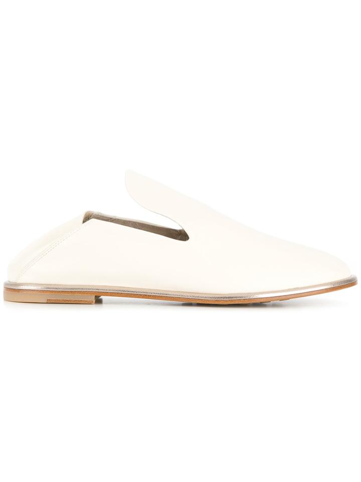 Agl Low Heel Mules - White