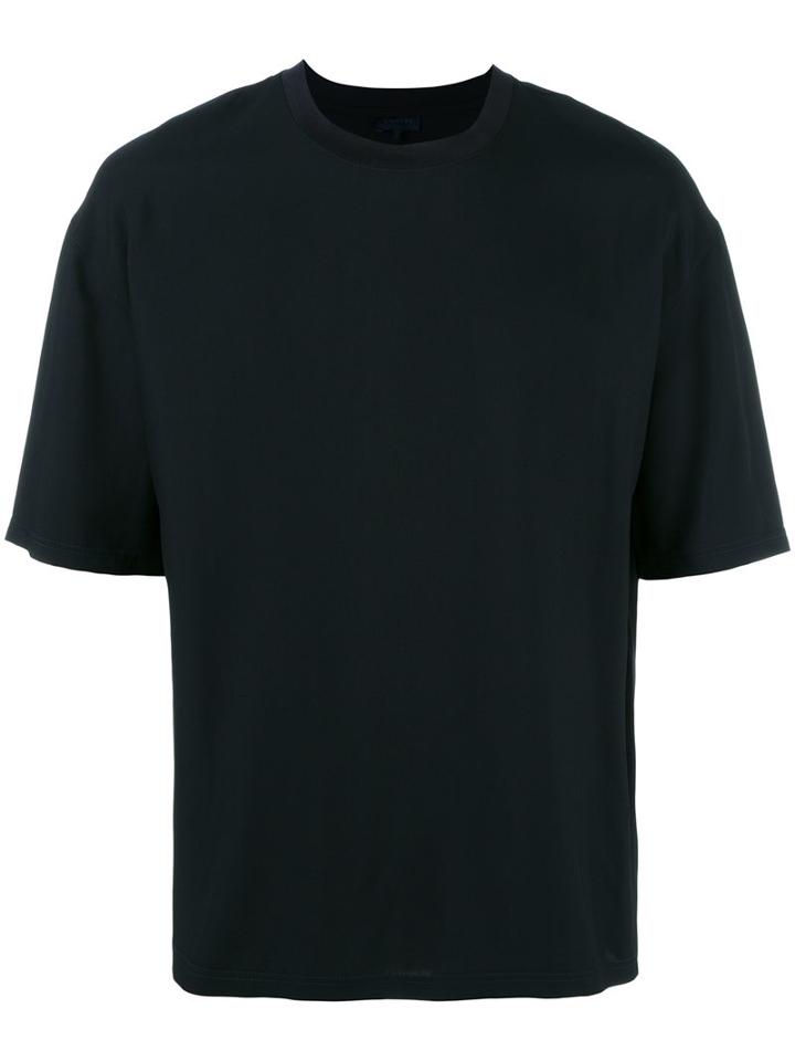 Lanvin Fluid Loose Fit T-shirt, Men's, Size: Xl, Blue, Polyamide/viscose/virgin Wool/cotton