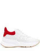 Alexander Mcqueen Two-toned Platform Sneakers - White