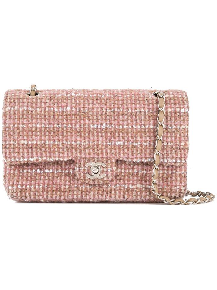 Chanel Vintage Double Flap Chain Shoulder Bag - Pink