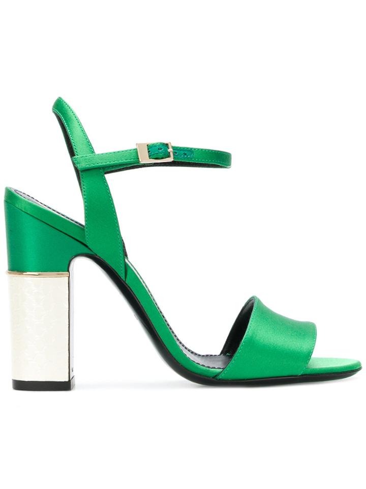 Pollini Ankle Buckled Sandals - Green