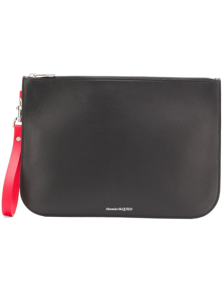 Alexander Mcqueen Logo Clutch Bag - Black