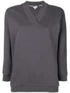 Kenzo Branded V-neck Sweatshirt - Grey