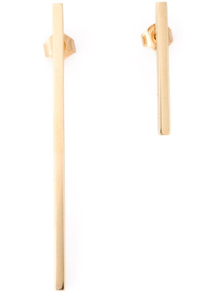 Bukkehave 18kt Gold Bar Earrings