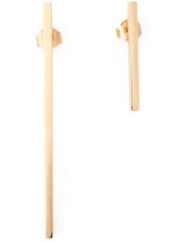 Bukkehave 18kt Gold Bar Earrings