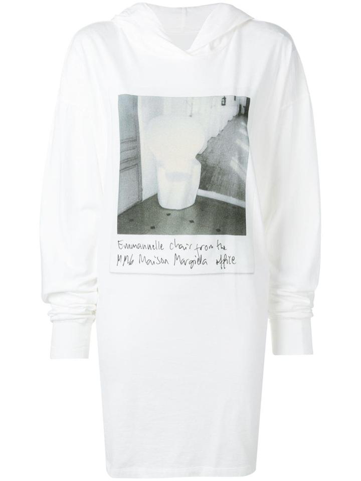 Mm6 Maison Margiela Oversized Hoodie - White