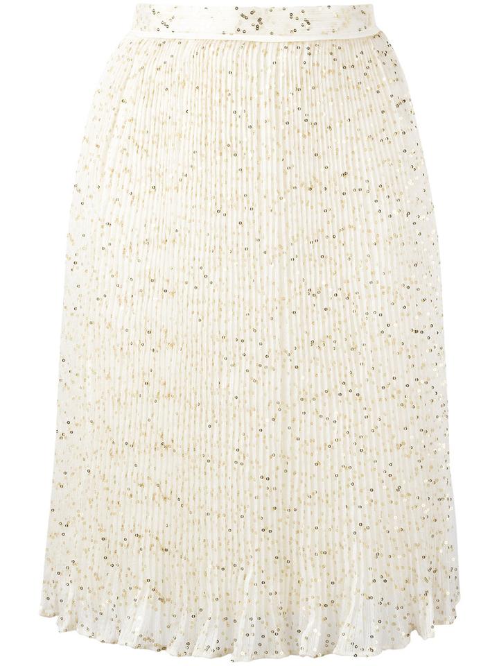 Carven Carin Skirt, Women's, Size: 38, Nude/neutrals, Polyester/polyamide/silk/viscose