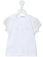 Familiar - Floral Detail T-shirt - Kids - Cotton - 2 Yrs, White