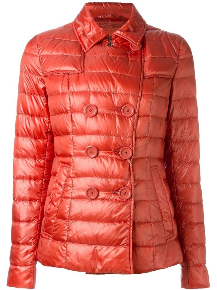 Herno Puffer Jacket, Women's, Size: 44, Yellow/orange, Feather Down/polyamide