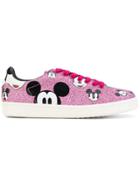 Moa Master Of Arts Mickey Print Sneakers - Pink & Purple