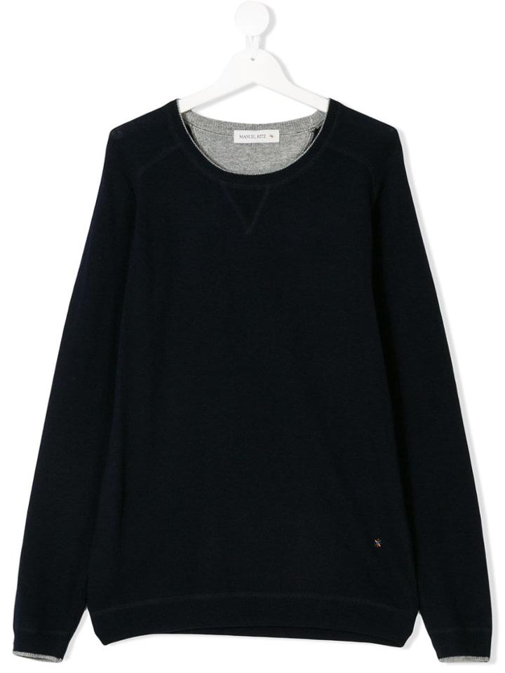 Manuel Ritz Kids Crew Neck Jumper - Blue