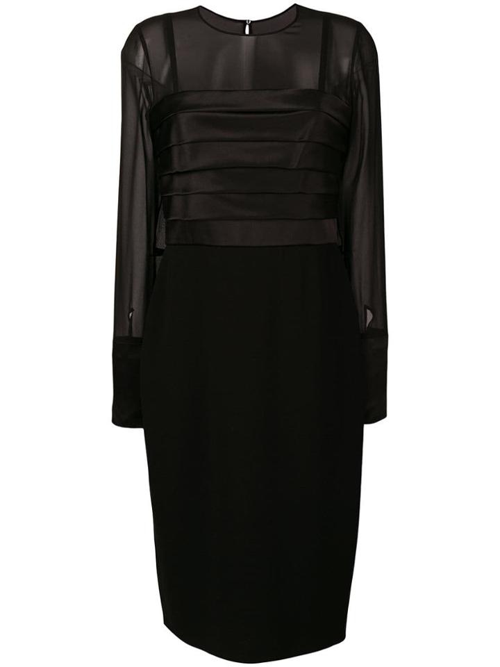 Max Mara Nadar Pleated Dress - Black