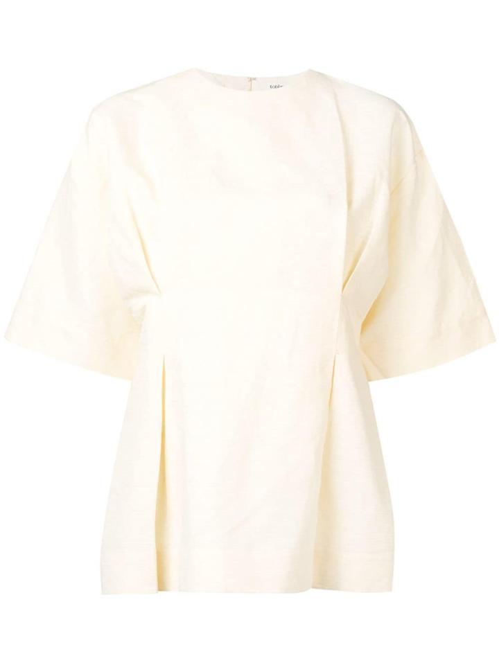 Toteme Pleated Blouse Top - Neutrals