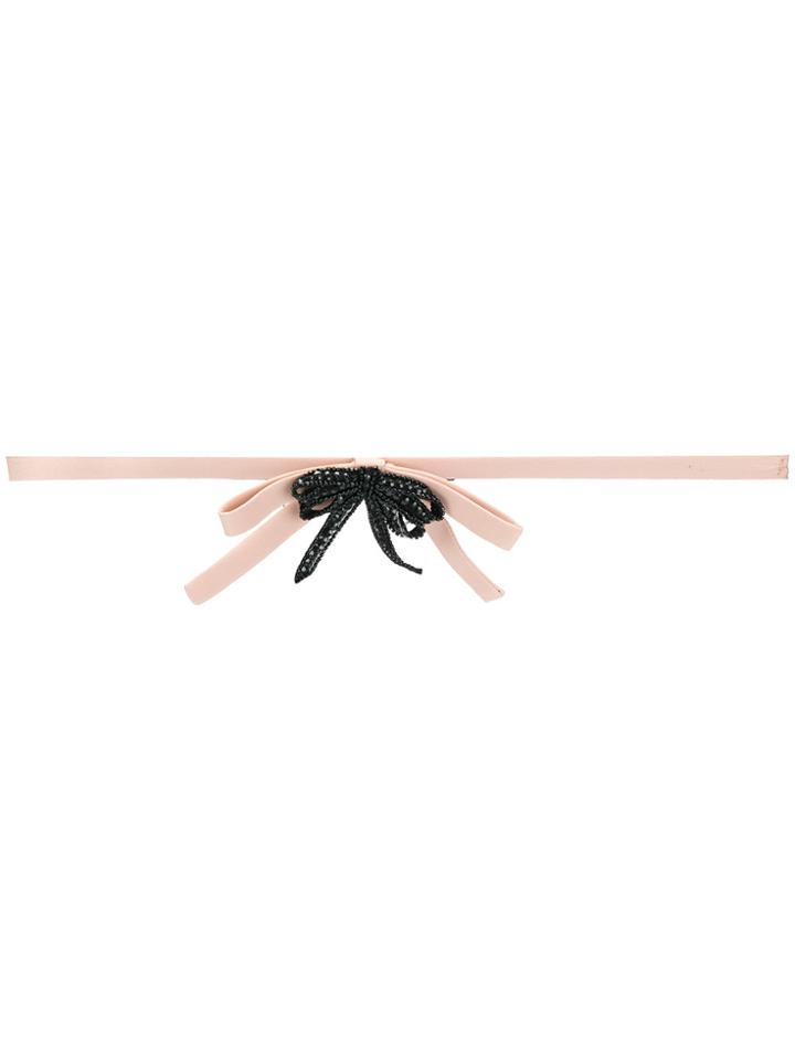 No21 Bow Detail Belt - Pink & Purple