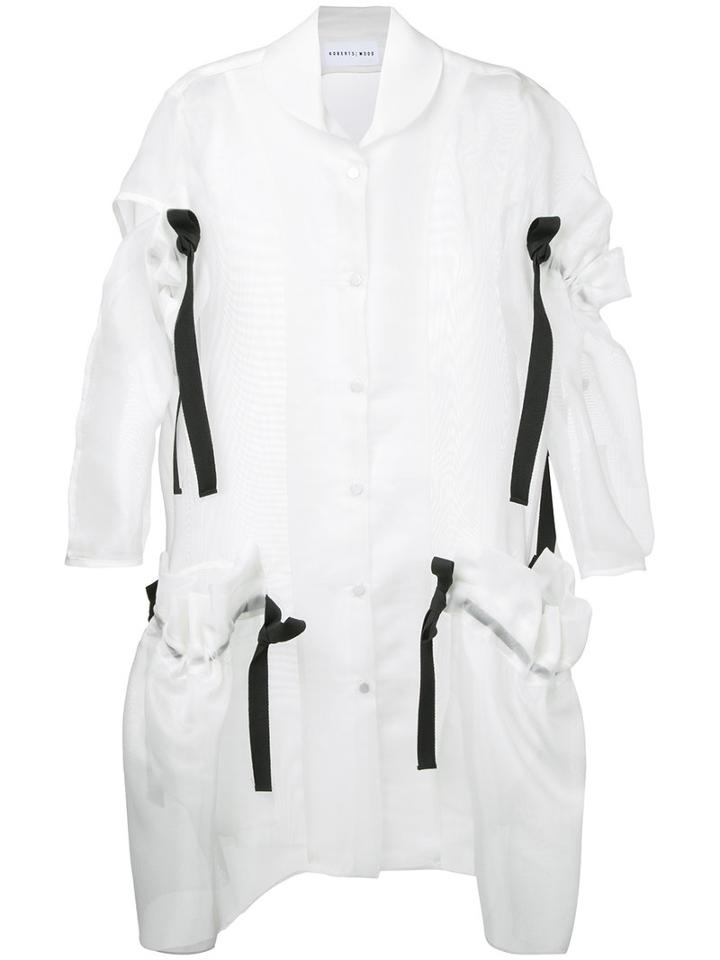 Roberts Wood - Crinoline Summer Coat - Women - Silk/polyamide - M, White, Silk/polyamide