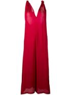 Mes Demoiselles Knot Detail Jumpsuit - Red