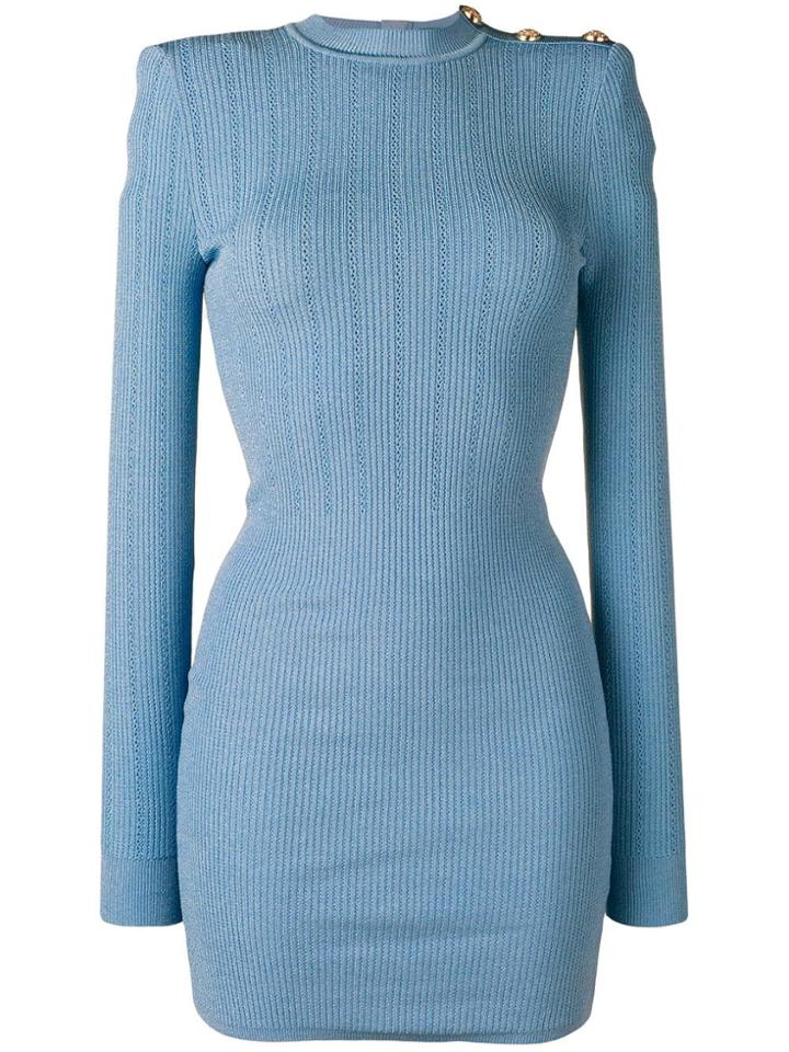 Balmain Knitted Dress - Blue