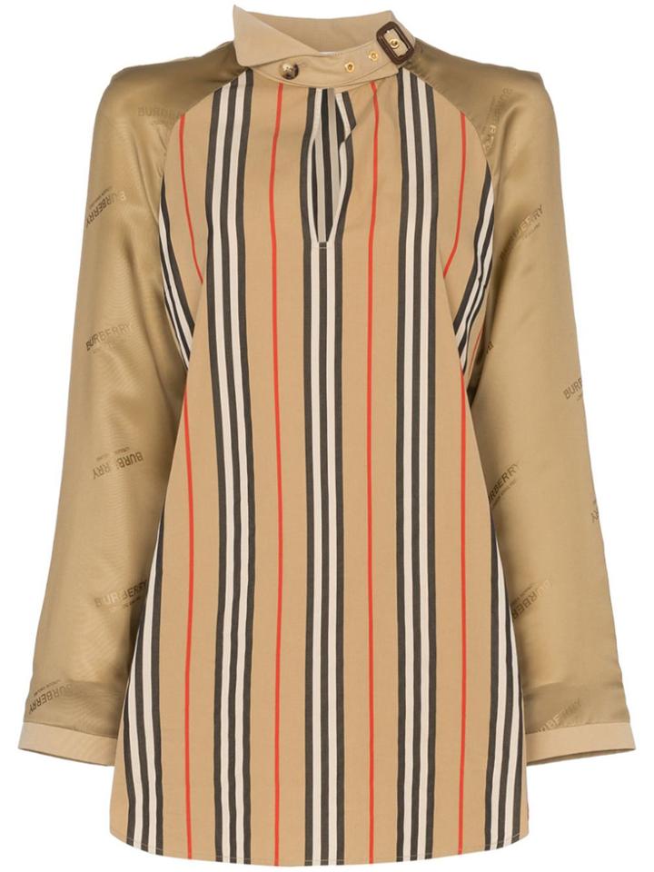 Burberry New Striped Shirt - Neutrals