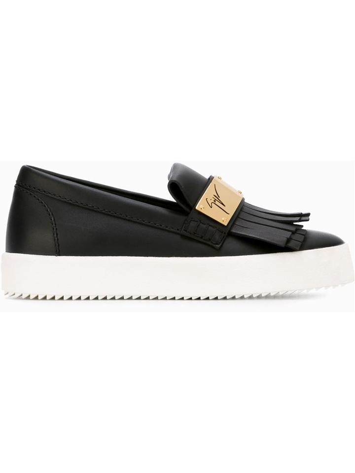 Giuseppe Zanotti Design Naomi Slip-on Sneakers, Women's, Size: 37, Black, Leather/rubber