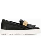 Giuseppe Zanotti Design Naomi Slip-on Sneakers, Women's, Size: 37, Black, Leather/rubber