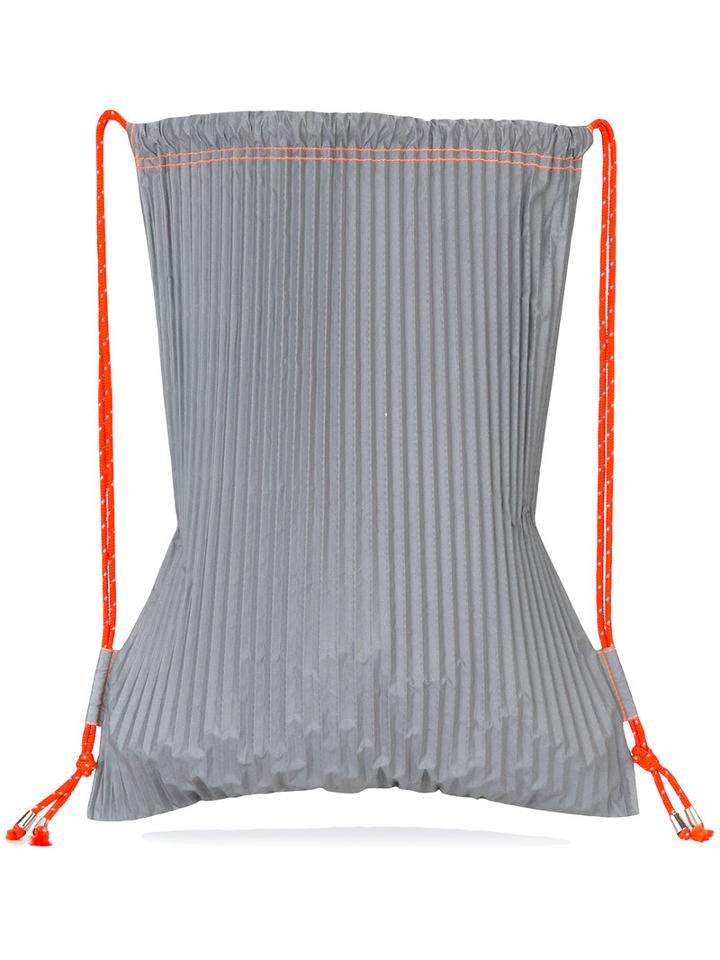 Marios - Pleated Drawstring Bag - Women - Polyester - One Size, Women's, Grey, Polyester
