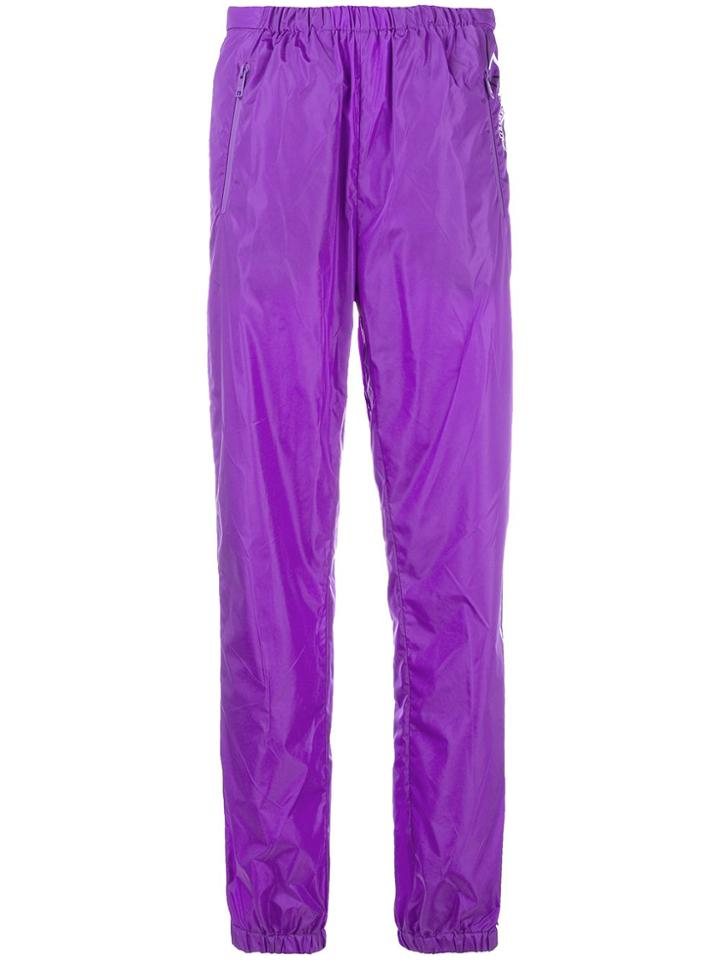 Prada Logo Print Track Trousers - Pink & Purple